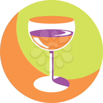 Royalty Free Clipart Image of a Wine Glass