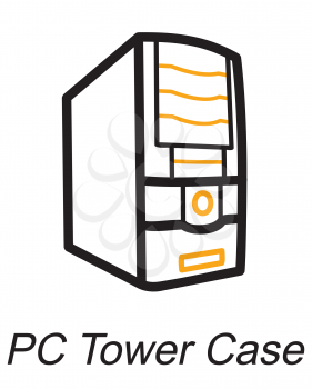 Royalty Free Clipart Image of a PC Tower Case