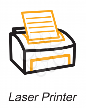 Royalty Free Clipart Image of a Laser Printer
