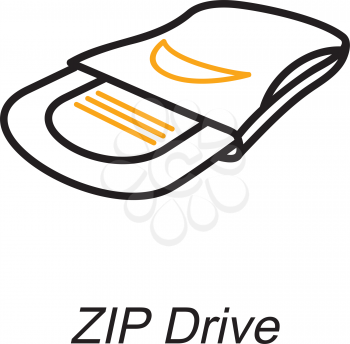 Royalty Free Clipart Image of a Zip Drive