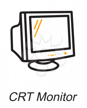 Royalty Free Clipart Image of a CRT Monitor