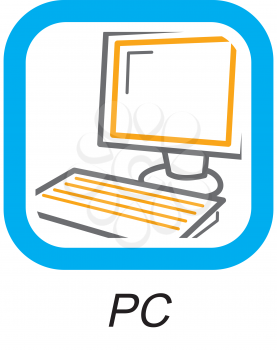 Royalty Free Clipart Image of a PC