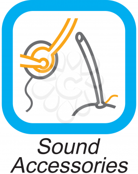 Royalty Free Clipart Image of a Sound Accessories Button