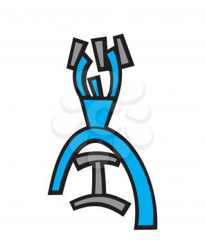 Royalty Free Clipart Image of a Person Using Weights