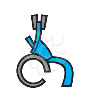 Royalty Free Clipart Image of a Guy Exercising