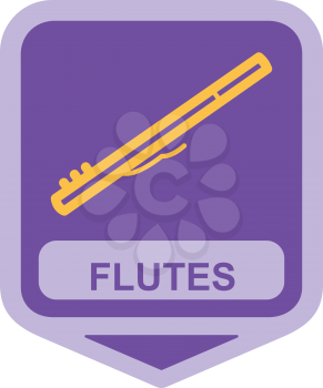 Royalty Free Clipart Image of a Flutes Icon