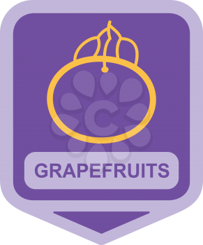 Royalty Free Clipart Image of a Grapefruit