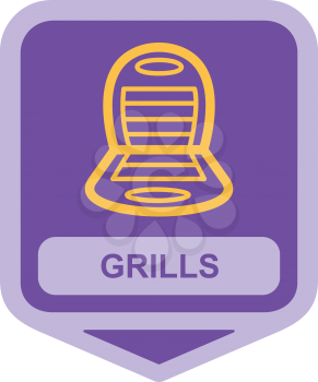 Royalty Free Clipart Image of a Grill
