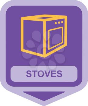 Royalty Free Clipart Image of a Stove