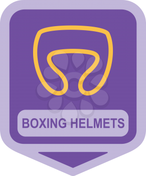 Royalty Free Clipart Image of a Boxing Helmet
