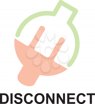 Royalty Free Clipart Image of a Disconnect