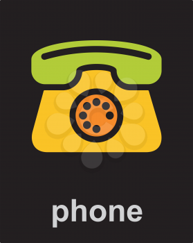 Royalty Free Clipart Image of a Phone Icon