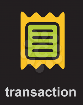 Royalty Free Clipart Image of a Transaction Icon