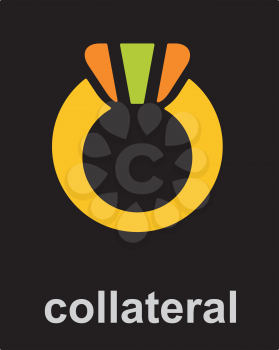 Royalty Free Clipart Image of a Collateral Icon
