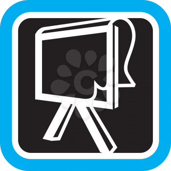 Royalty Free Clipart Image of an Easel