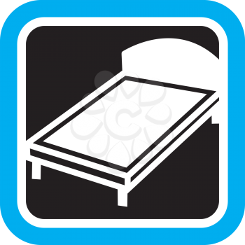 Royalty Free Clipart Image of a Bed