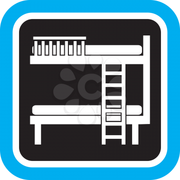 Royalty Free Clipart Image of a Bunk Beds