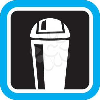Royalty Free Clipart Image of a Waste Bin
