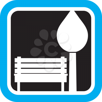 Royalty Free Clipart Image of a Park Bench