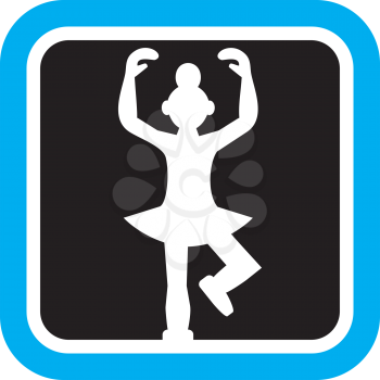 Royalty Free Clipart Image of a Girl Dancing