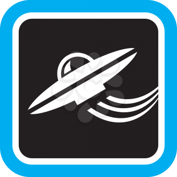 Royalty Free Clipart Image of a Flying Saucer
