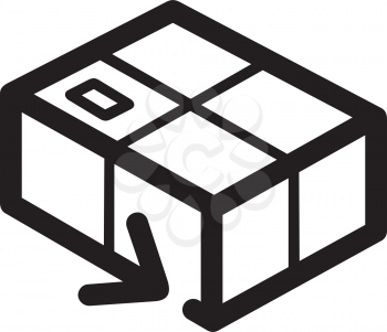 Royalty Free Clipart Image of a Package Icon