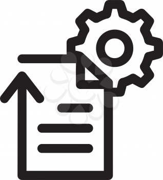 Royalty Free Clipart Image of a Document and Cog