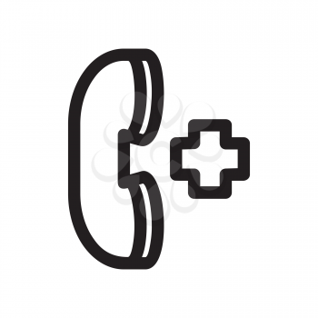 Royalty Free Clipart Image of a Phone and Cross