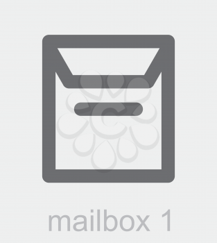 Royalty Free Clipart Image of a Mailbox Icon