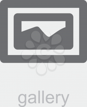 Royalty Free Clipart Image of a Gallery Icon