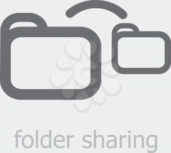 Royalty Free Clipart Image of a Folder Sharing Icon