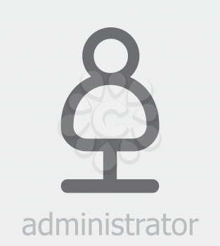 Royalty Free Clipart Image of an Administrator Icon
