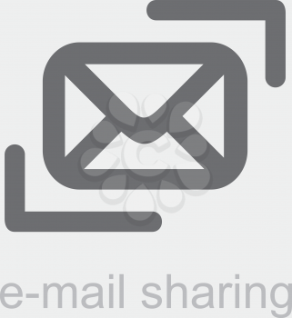 Royalty Free Clipart Image of Email Sharing Icon