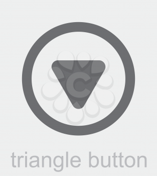 Royalty Free Clipart Image of a Triangle Button