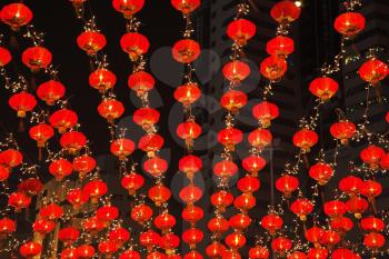 Royalty Free Photo of Ornate Chinese Lamps