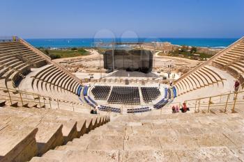 Royalty Free Photo of an Amphitheater in the National Park Caesarea