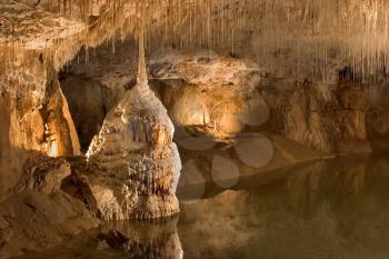 Royalty Free Photo of a Cave With Stalactites