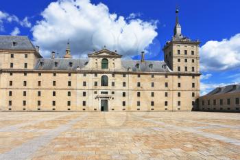 Enormous monument of medieval religious architecture of Escorial in Spain. Monastery and Site of the Escorial, Madrid