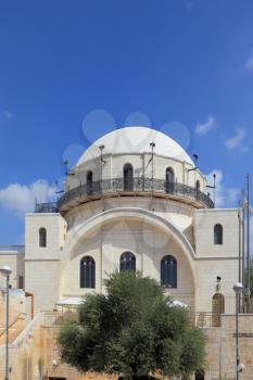The famous marble restored Hurva Synagogue. Jerusalem, Israel