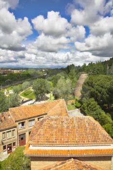 A landscape of Madrid photographed from pendant road