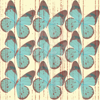 Royalty Free Clipart Image of a Background With Butterflies