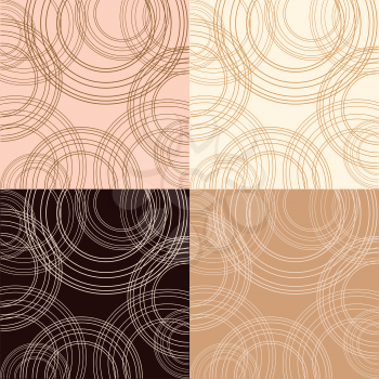 cappuccino, vanilla and chocolate backgrounds with circles