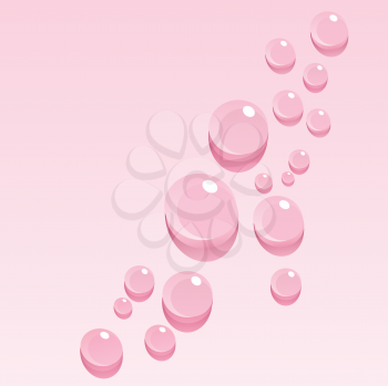 pink water bubbles on background