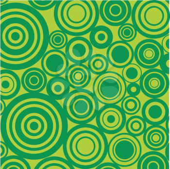 retro green circles background