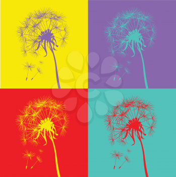 pop art dandelions