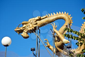 Royalty Free Photo of a Dragon in Chinatown