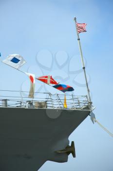 Royalty Free Photo of a Ship With Flags
