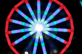 Royalty Free Photo of a Ferris Wheel Out of Focus