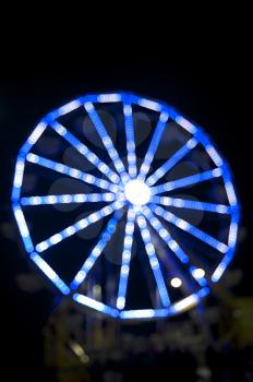 Royalty Free Photo of a Blue Ferris Wheel