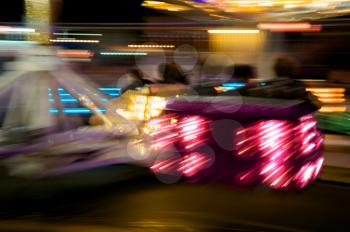 Royalty Free Photo of an Out of Focus Carnival Ride